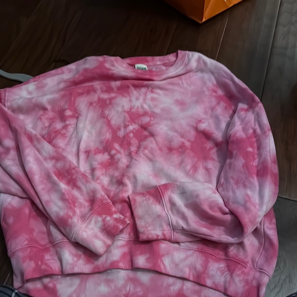 PINK Victoria's Secret Pink Tie-Dye Crewneck Sweatshirt